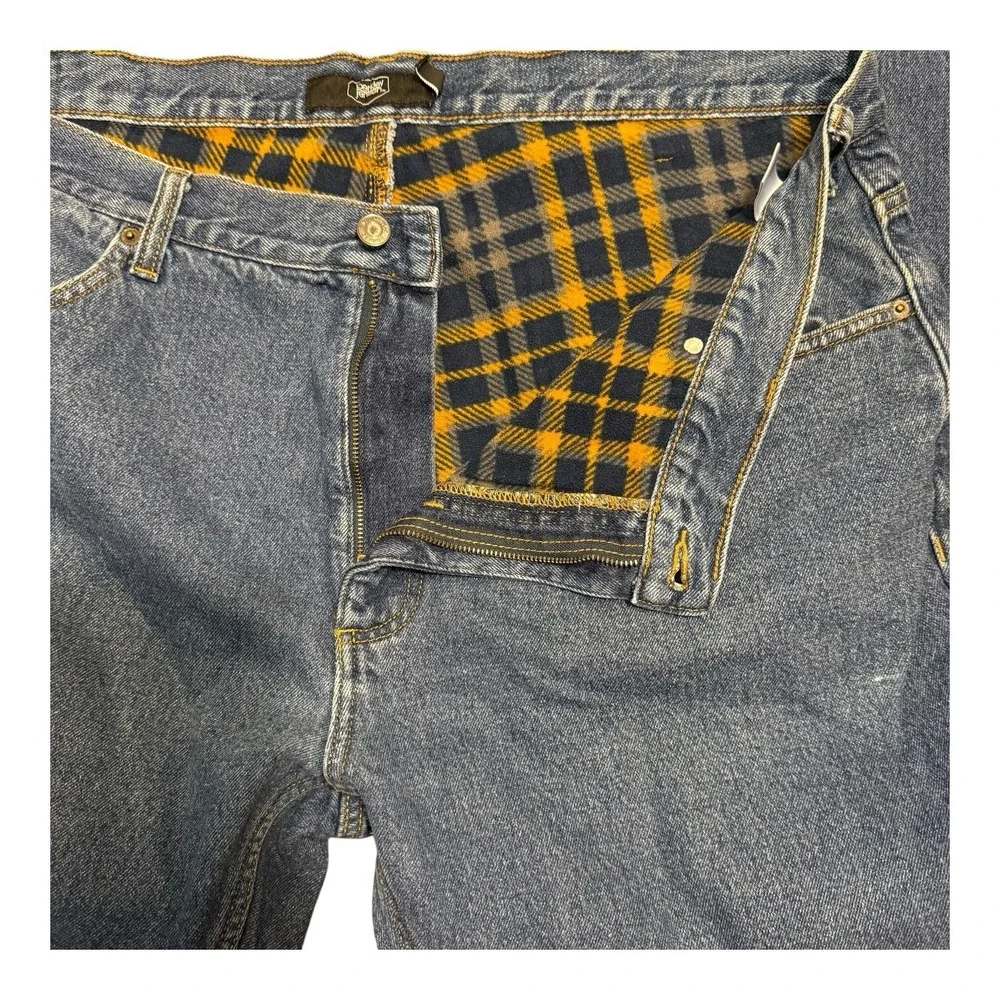Berkley Jensen Flannel Lined Carpenter Jeans Cargo Pants Tool Pockets Mens 40x29